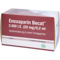 ENOXAPARIN Becat 2.000 I.E. 20mg/0,2ml ILO FS+Si.S