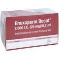 ENOXAPARIN Becat 2.000 I.E. 20mg/0,2ml ILO FS+Si.S