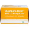 ENOXAPARIN Becat 4.000 I.E. 40mg/0,4ml ILO FS+Si.S