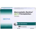 ATORVASTATIN Zentiva 20 mg Filmtabletten