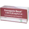 ENOXAPARIN Becat 2.000 I.E. 20mg/0,2ml Inj.-Lsg.FS