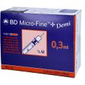 BD MICRO-FINE+ Insulinspr.0,3 ml U100 0,3x8 mm