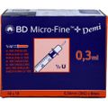 BD MICRO-FINE+ Insulinspr.0,3 ml U100 0,3x8 mm