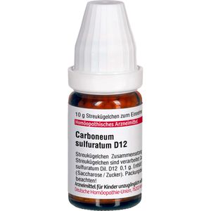 CARBONEUM SULFURATUM D 12 Globuli