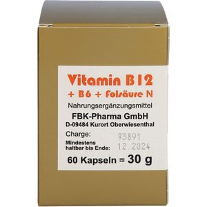 VITAMIN B12+B6+Folsäure Komplex N Kapseln