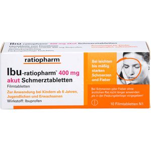 Ibu-Ratiopharm 400 mg akut Schmerztbl.Filmtabl. 10 St 10 St