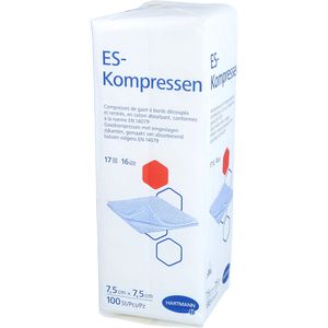 ES-KOMPRESSEN unsteril 7,5x7,5 cm 16fach