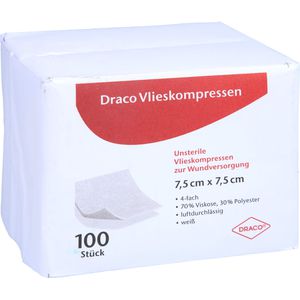 VLIESSTOFF-KOMPRESSEN 7,5x7,5 cm unsteril