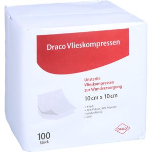 Vliesstoff-Kompressen unsteril 10x10 cm 4fach 100 St