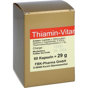 THIAMIN Kapseln Vitamin B1