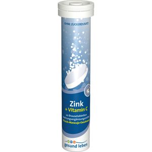 gesund leben Zink (5 mg) + Vitamin C  Brausetabletten Röhrchen