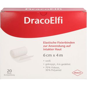 Dracoelfi elast.Fixierbinde 6 cmx4 m gekreppt 20 St 20 St