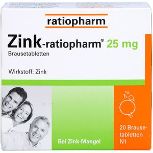     ZINK-RATIOPHARM 25 mg Brausetabletten
