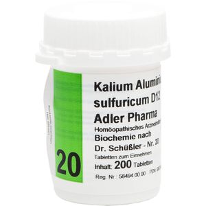 BIOCHEMIE Adler 20 Kalium aluminium sulf.D 12 Tab.
