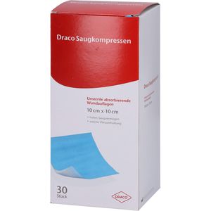 SAUGKOMPRESSEN unsteril 10x10 cm Draco