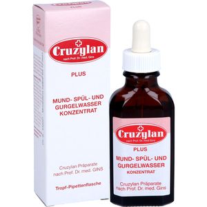 CRUZYLAN Plus Mund-/Spül- u.Gurgelwasserkonz.m.Pip