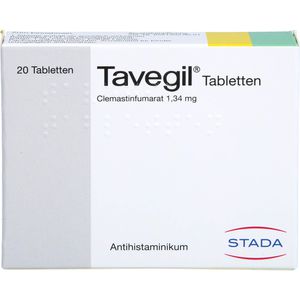 Tavegil Tabletten 20 St 20 St Behandlung Allergiesymptomen Antihistaminikum Allergischen Erkrankungen Antiallergische Tabletten Allergie und Asthma
