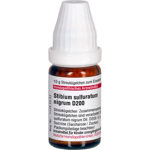 STIBIUM SULFURATUM NIGRUM D 200 Globuli