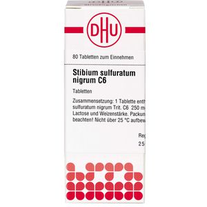 STIBIUM SULFURATUM NIGRUM C 6 Tabletten