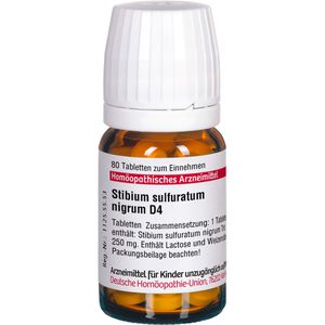 STIBIUM SULFURATUM NIGRUM D 4 Tabletten