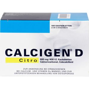 CALCIGEN D Citro 600 mg/400 I.E. Kautabletten