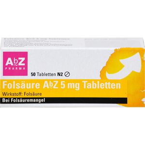 FOLSÄURE AbZ 5 mg Tabletten