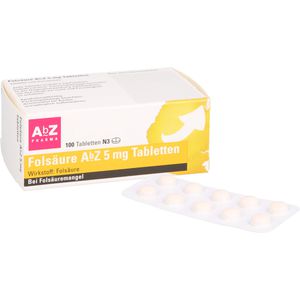 Folsäure AbZ 5 mg Tabletten 100 St