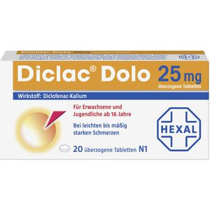 Diclac Dolo 25 mg überzogene Tabletten 20 St