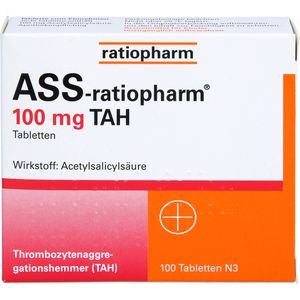 Ass-ratiopharm 100 mg Tah Tabletten 100 St