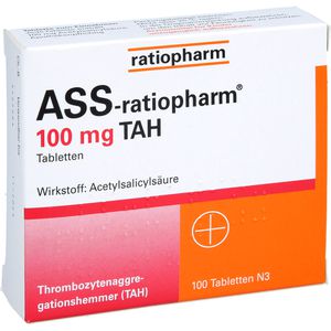 ASS RATIOPHARM 100 mg TAH Tabletten
