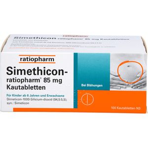 SIMETHICON-ratiopharm 85 mg Kautabletten