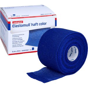 ELASTOMULL haft color 6 cmx20 m Fixierb.blau