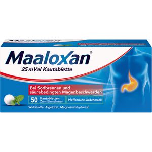 MAALOXAN 25 mVal tabletki do żucia 50pcs