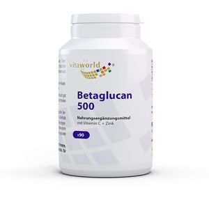 Beta-Glucan 500+Vitamin C+Zink Kapseln 90 St Unterstützung Immunsystem Müdigkeit Erschöpfung Nährstoffmängel Hautgesundheit