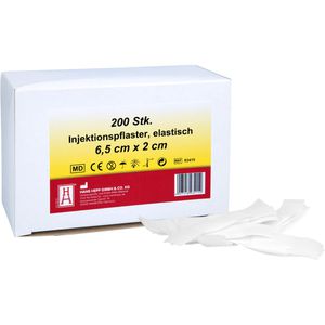 Injektionspflaster 2x6,5 cm Vlies weiß 200 St