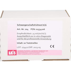 Schwangerschafts-Frühtest hCg Teststreifen Urin 20 St