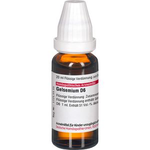 Gelsemium D 6 Dilution 20 ml