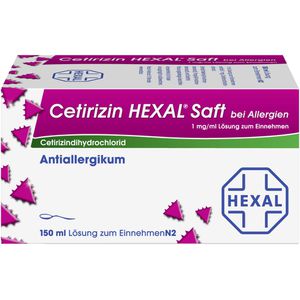 Cetirizin Hexal Saft bei Allergien 150 ml 150 ml