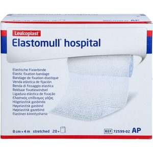 ELASTOMULL hospital 8 cmx4 m elast.Fixierb.weiß