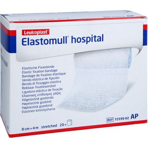 ELASTOMULL hospital 8 cmx4 m elast.Fixierb.weiß