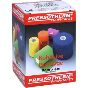 PRESSOTHERM Kohäsive Bandage 8 cmx4 m blau