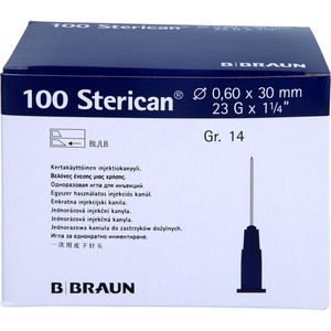 STERICAN Kanülen Luer-Lok 0,60x30 mm Gr.14 blau