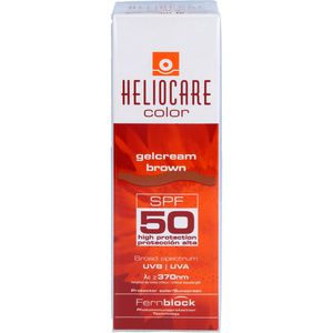 Heliocare Color Gelcream Spf 50 brown 50 ml 50 ml Sonnenschutzmittel UVA Strahlen UVB Strahlen Wasserresistent Antioxidative Wirkung