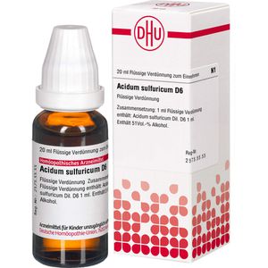 Acidum Sulfuricum D 6 Dilution 20 ml