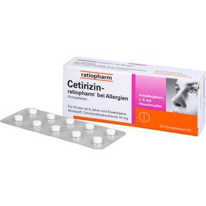 CETIRIZIN-ratiopharm bei Allergien 10 mg Filmtabl.