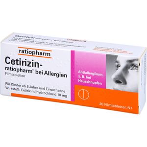 Cetirizin-ratiopharm bei Allergien 10 mg Filmtabl. 20 St