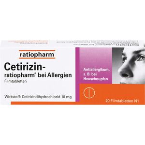 CETIRIZIN-ratiopharm bei Allergien 10 mg Filmtabl.