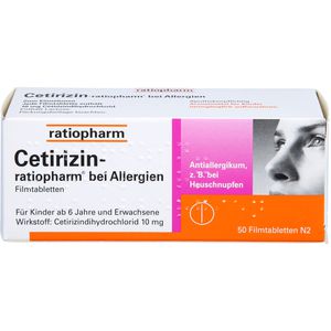 CETIRIZIN ratiopharm b.Allerg.10 mg Filmtabletten