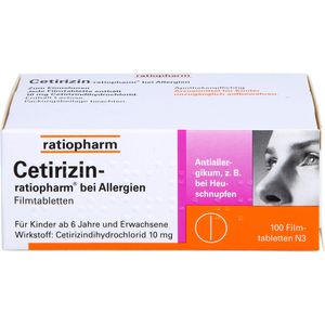 Cetirizin-ratiopharm bei Allergien 10 mg Filmtabl. 100 St 100 St