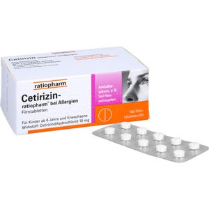 CETIRIZIN-ratiopharm bei Allergien 10 mg Filmtabl.